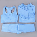 7 Colors GYMS Seamless Yoga Set Fitness Sport Suits Gym Set Clothing Crop Top Shirts High Waist Running Leggings Pants